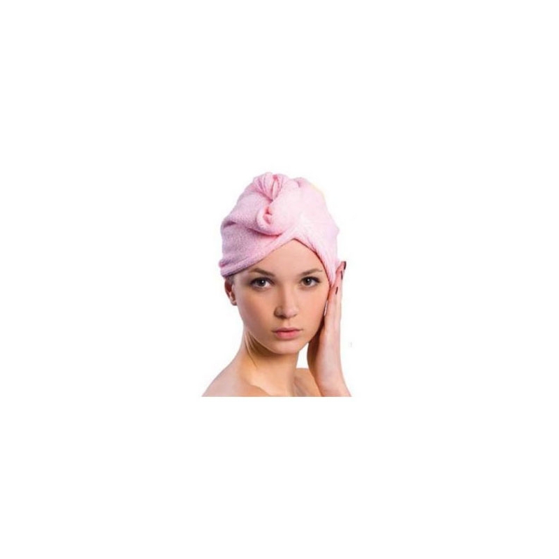 Bonnet Séchant Microfibre - Rose