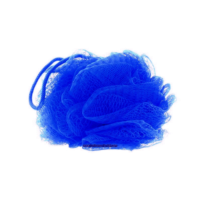 Fleur de Bain / Douche en Maille Filet - Bleu foncé - univers Oriental