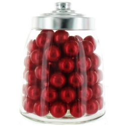 100 Perles de Bain parfum Fraise avec Bocal en verre forme bonbonnière