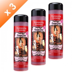 Lot de 3 Shampoings Henné Acajou - 250ml