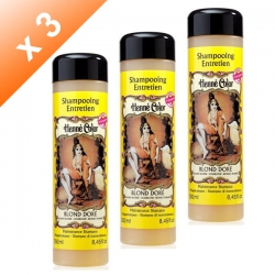 Lot de 3 Shampoings Henné Blond doré - 250ml