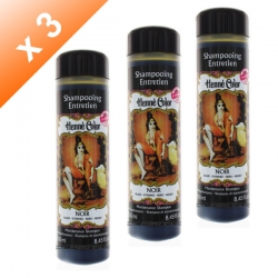 Lot de 3 Shampoings Henné Noir - 250ml