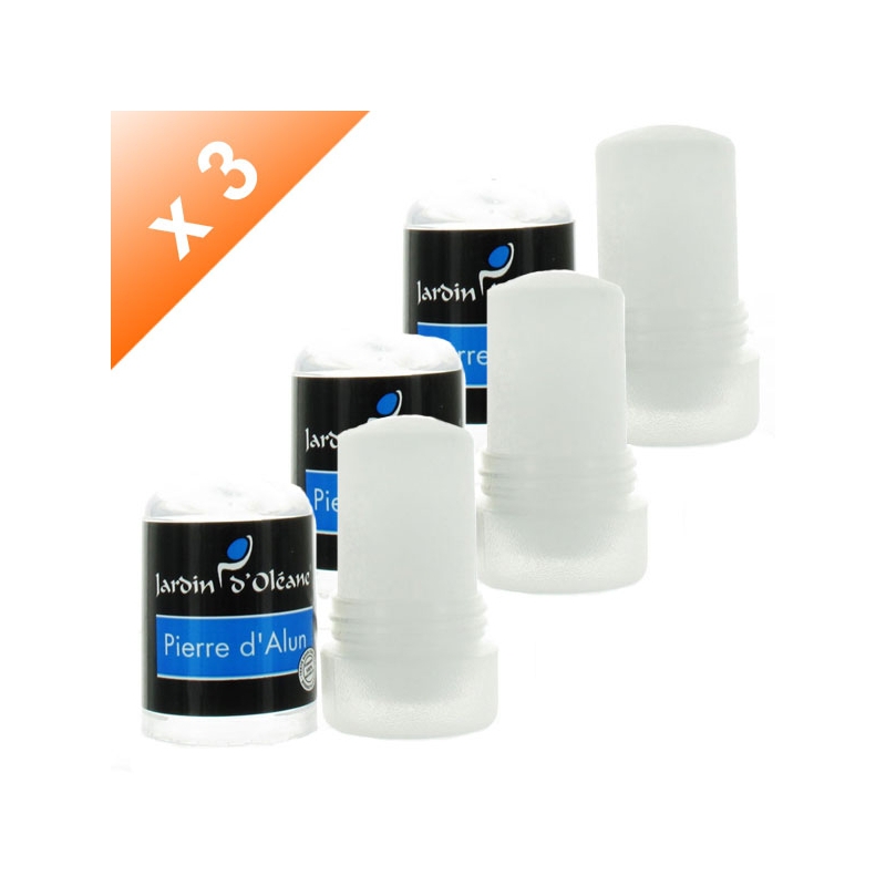 Lot de 3 Pierres d'Alun en Stick - 60gr Lot de 3 Pierres d'Alun en Stick - 60gr