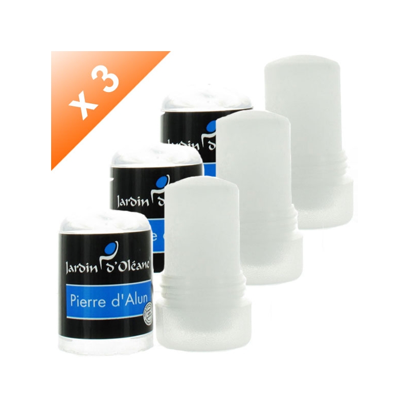 Lot de 3 Pierres d'Alun en Stick - 120gr Lot de 3 Pierres d'Alun en Stick - 120gr