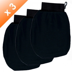 Lot de 3 Gants de Gommage Kessa - Noir