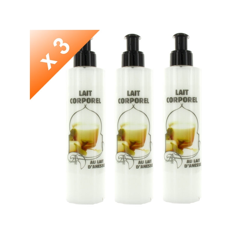 Lot de 3 Laits Corps au Lait d'Anesse Bio - 250ml