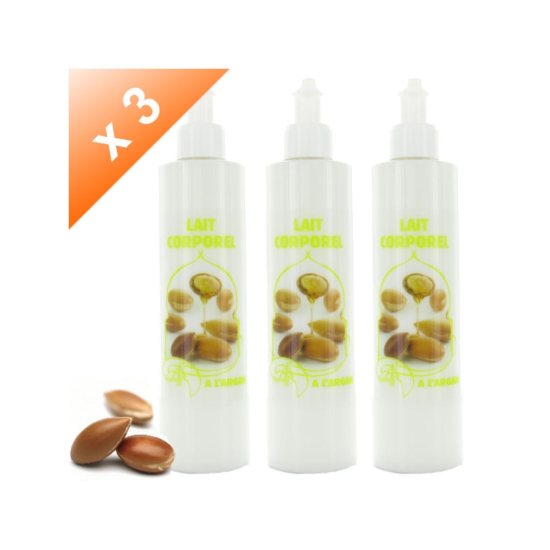 Lot de 3 Laits Corps à l'Huile d'Argan Bio - 250ml