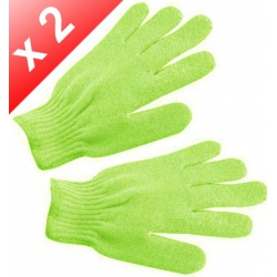 Lot de 2 Gants de gommage - Vert