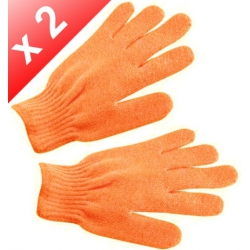 Lot de 2 Gants de gommage - Orange