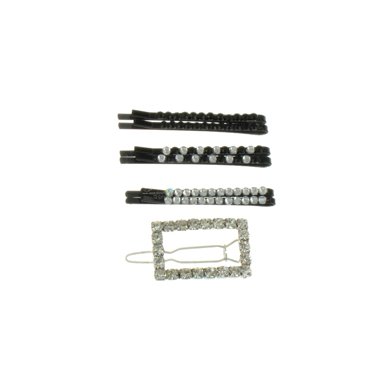 Pince Strass + 6 barettes