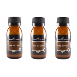 Lot de 3 Huile Pure de Coco 60 ML