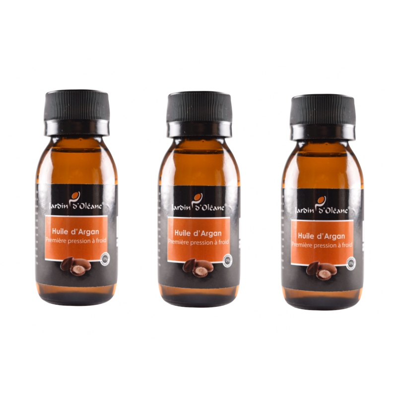 Lot de 3 Huile Pure d'Argan 60 ML