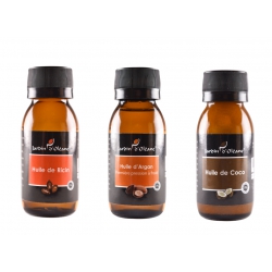 Lot 3 Huile Pure Ricin/Argan/Coco 60 ML