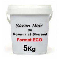 Savon Noir au Romarin et Ghassoul 5 KG