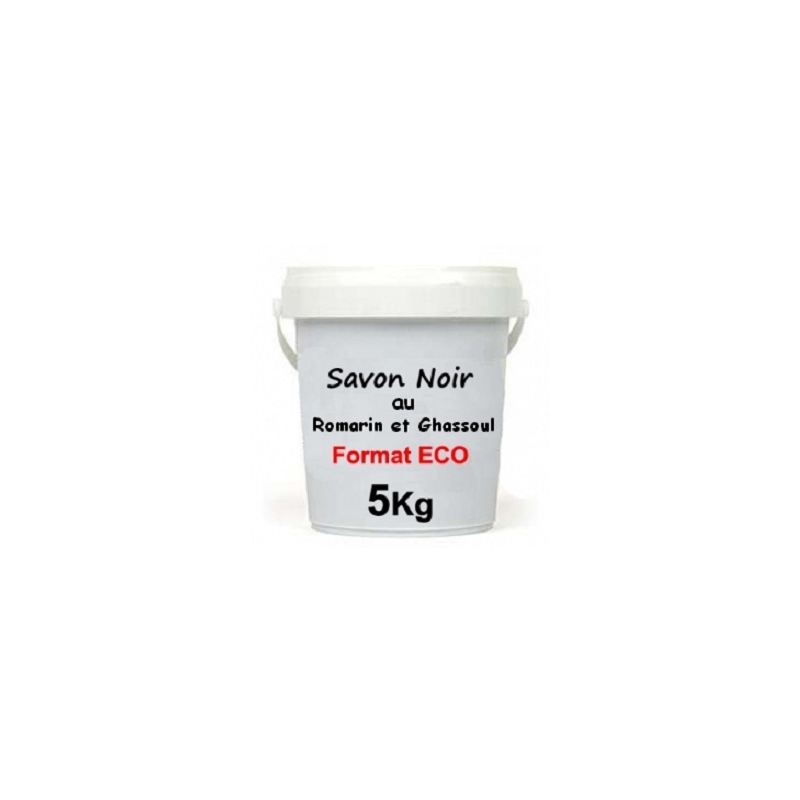 Savon Noir au Romarin et Ghassoul 5 KG