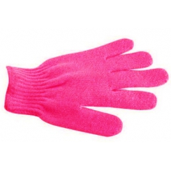 Gant de gommage 5 doigts - Rose Foncé